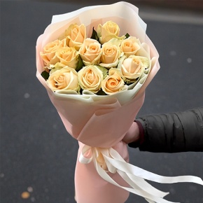 Букет из 11 роз Пич Аваланж (60 см) в Озерах