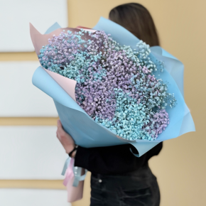 Букет "Радуга" из 15 гипсофил в Озерах