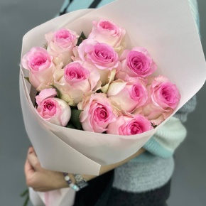 Букет из 11 пионовидных роз Эквадор (60см) в Озерах