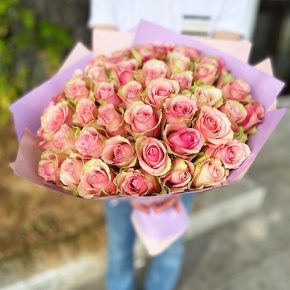 Букет 51 роза Бэлла Роса (40 см) в Озерах