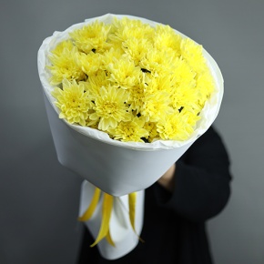 Букет "Солнечный" из 7 кустовых хризантем в Озерах