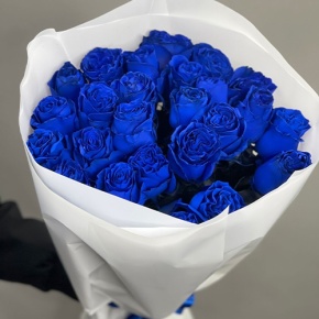 25 синих роз Эквадор (60 см) в Озерах