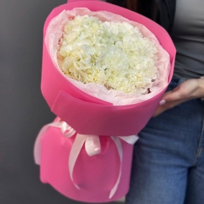 Букет "Гламур" из гортензии и диантусов в Озерах