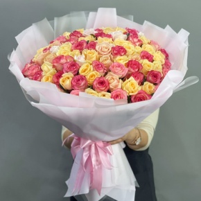 Букет из 101 розы  микс (70 см) в Озерах