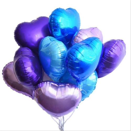 Сердце фиолетовое фольгированный шар с гелием (45 см) в Озерах