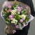 Букет "Парадайз" из кустовых пионовидных роз, альстромерий и хризантем сантини в Озерах