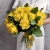 Букет из 25 лимонных роз с рускусом (40 см) в Озерах Букет из 25 лимонных роз с рускусом (40 см) в Озерах