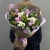 Букет "Парадайз" из кустовых пионовидных роз, альстромерий и хризантем сантини в Озерах