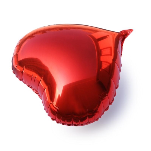 Сердце красное фольгированный шар с гелием (45 см) в Озерах